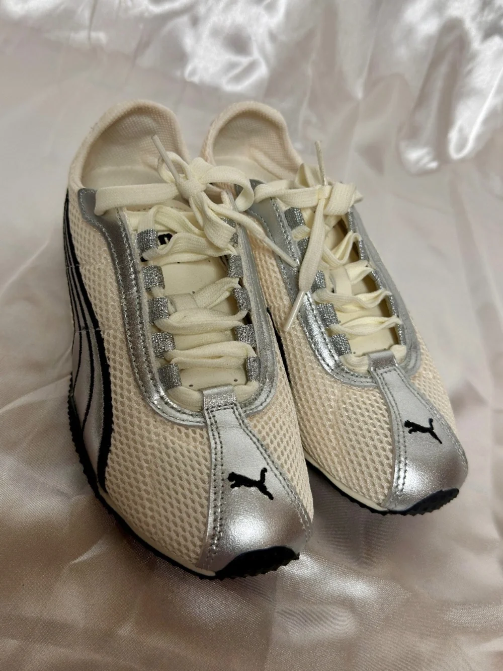 Puma H-Street OG Metallic Silver Mesh Sneakers